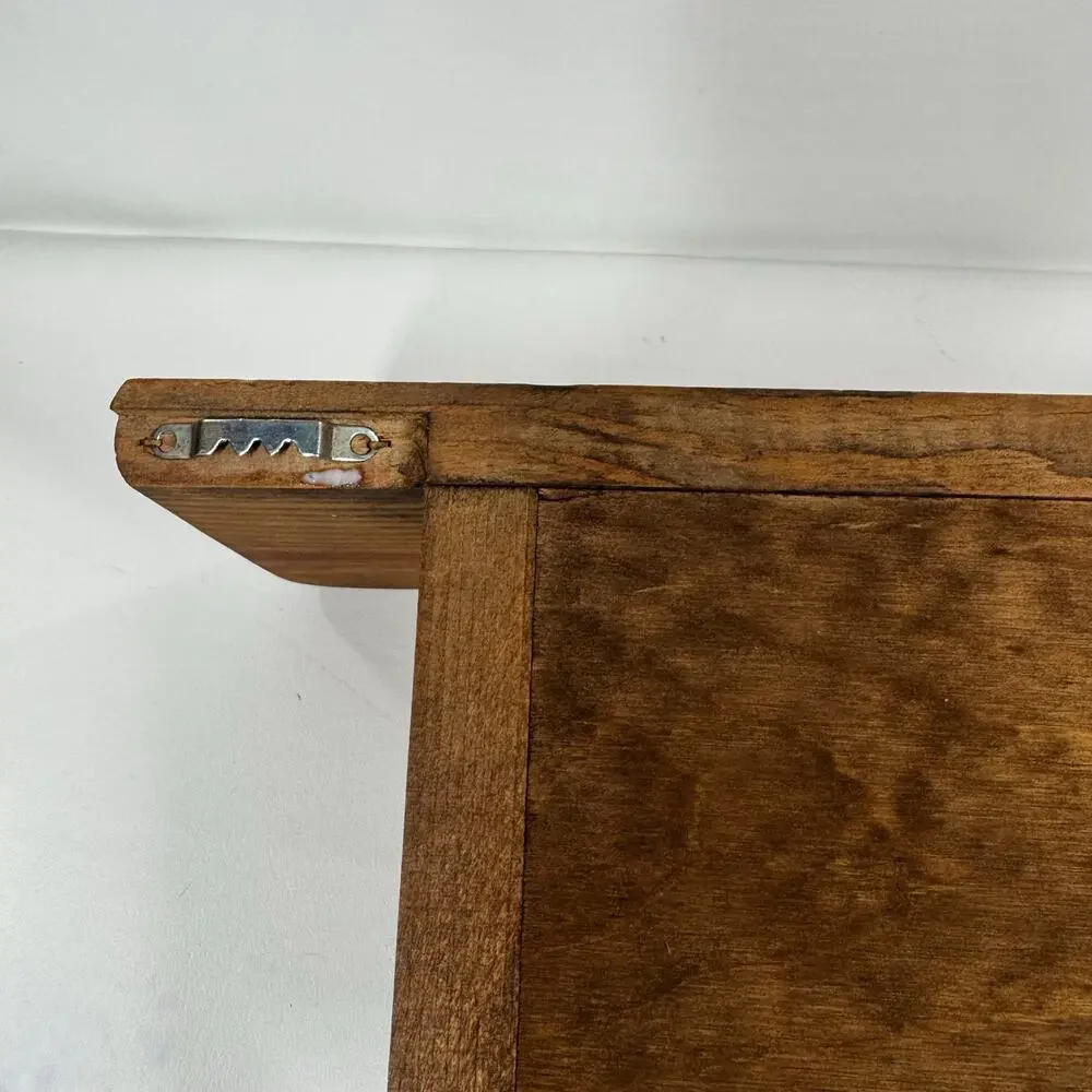 Vintage Wood Wall Shelf Pine Heart Cutout Plate Groove Country Farmhouse Decor